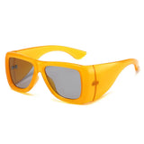 Orange Large-Frame High-End Fashion Sunglasses
