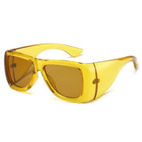Yellow Large-Frame High-End Fashion Sunglasses