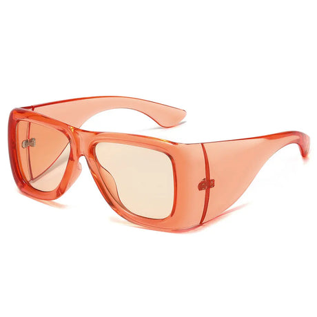 Orange Large-Frame High-End Fashion Sunglasses