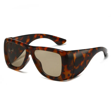 Leopard Large-Frame High-End Fashion Sunglasses