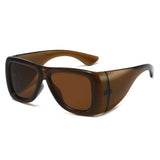 Brown Large-Frame High-End Fashion Sunglasses