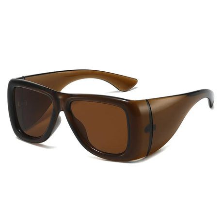 Brown Large-Frame High-End Fashion Sunglasses