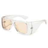 White Large-Frame High-End Fashion Sunglasses