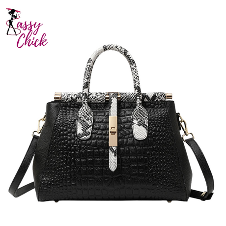 Large Capacity Leather Women's Bag Sassy Chick Logo
