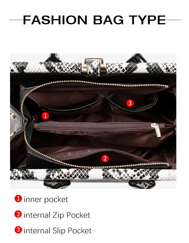 compartment Large Capacity Leather Women's Bag
