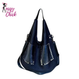 Large Capacity Retro Mesh Handbag Sassy Chick Logo