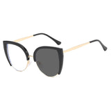 Large Cat Eye Anti Blue Light Photochromic Radiation Reading Glasses black photochromic lens