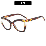 Leopard Large Frame Anti Blue Light Elegant Glasses