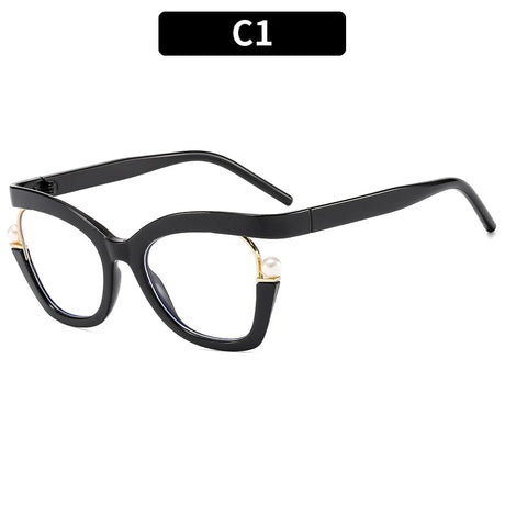 Black Large Frame Anti Blue Light Elegant Glasses