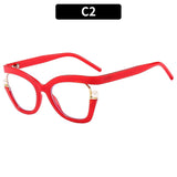 Red Large Frame Anti Blue Light Elegant Glasses