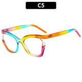 Multicolor Large Frame Anti Blue Light Elegant Glasses