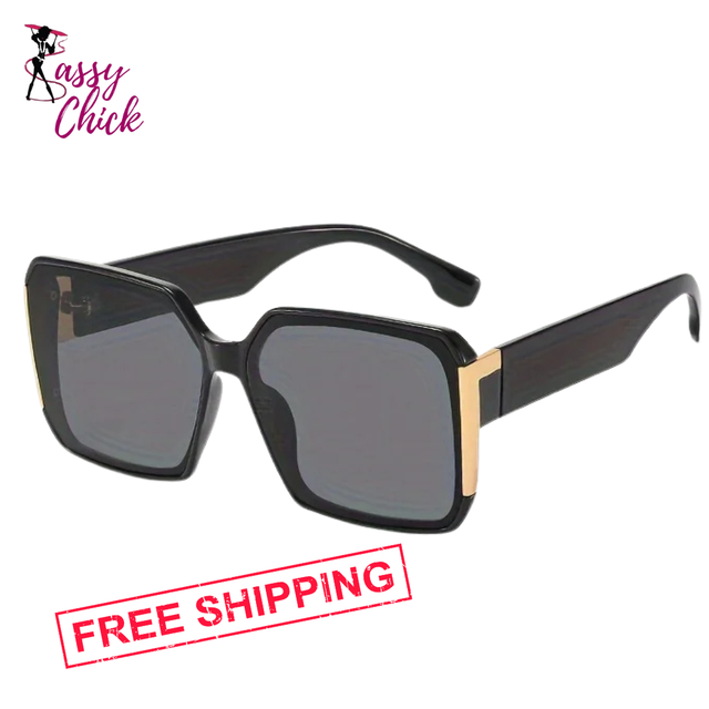 Large Frame UV400 Sunglasses Sassy Chick Logo
