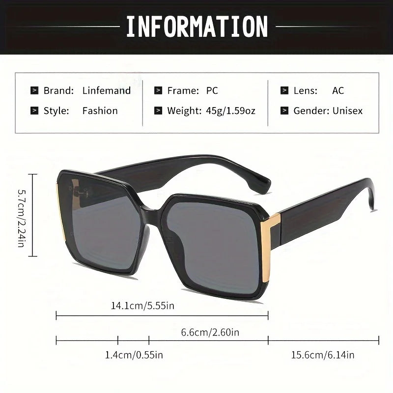 information Large Frame UV400 Sunglasses