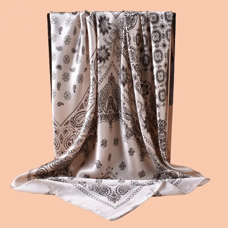 Large  Satin Scarf Beach Bandana