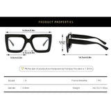 Size of Large Square Frame Anti-Blue Light Reading Glasses
