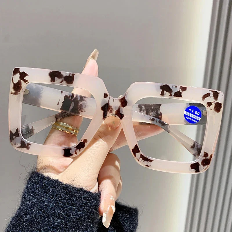 Large Square Frame Anti-Blue Light Reading Glasses