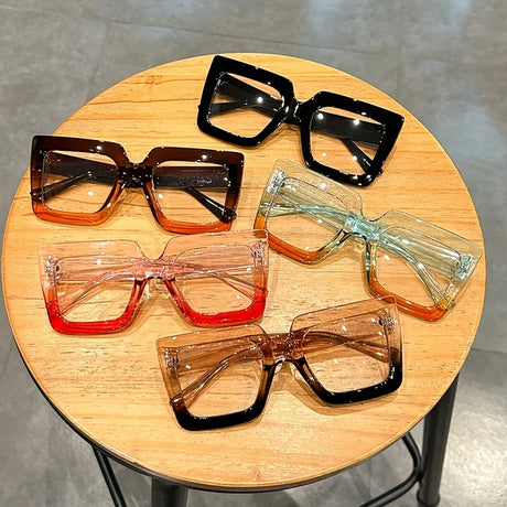 Collection of Large Square Frame Clear Lens