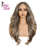 Layered Bouncy Curly Synthetic Lace Front Wigs Sassy Chick Logo