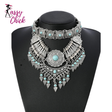 Layered Retro Teardrop Tassel Collar Jewelry Sassy Chick Logo