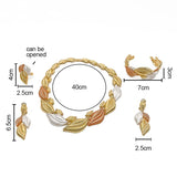 Size of a Leaf Shaped Party Jewelry Set