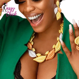 Leaf Shaped Party Jewelry Set Sassy Chick Logo
