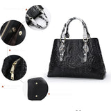 black flower handbag