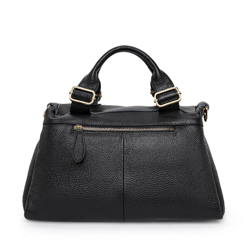 Back Leather High-capacity Handbag Leopard Print
