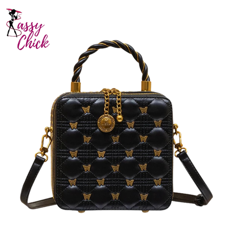 Leather High-end Designer Bucket Bag Sassy Chick Logo