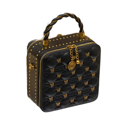 Black Leather High-end Designer Bucket Bag
