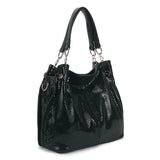 Leather Shiny Serpentine Pattern Handbag