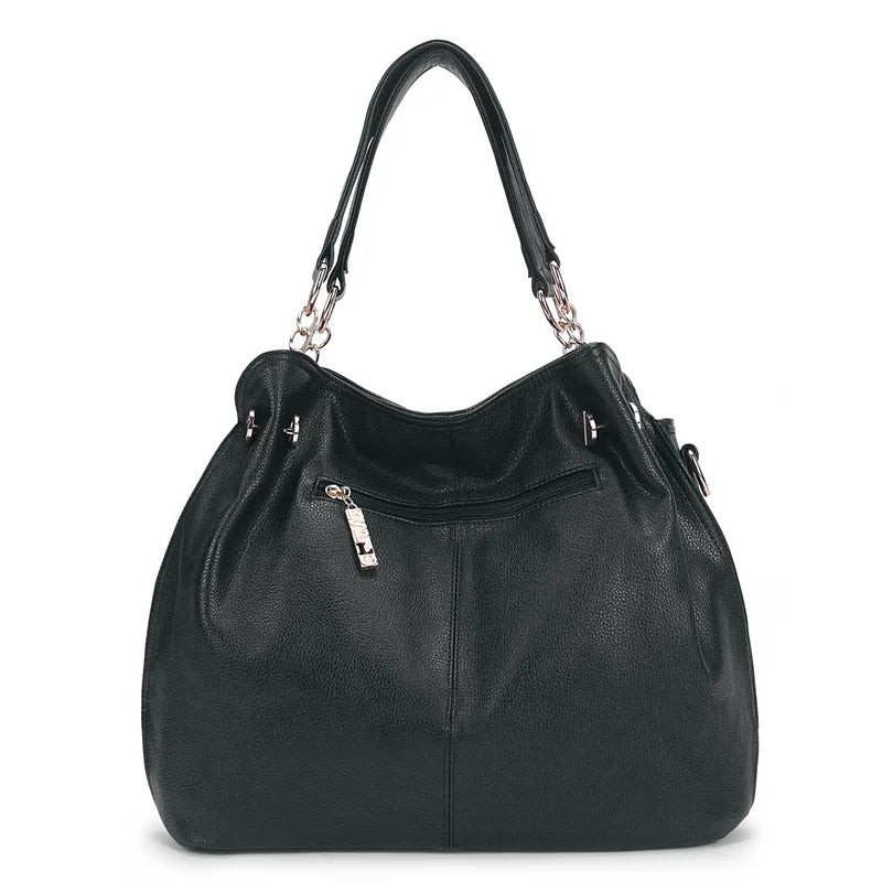 Leather Shiny Serpentine Pattern Handbag