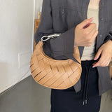 Leather Trend Texture Design Crossbody Bag brown