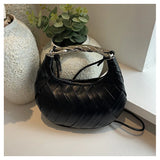 Leather Trend Texture Design Crossbody Bag black