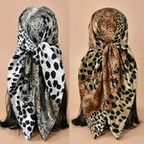 Collection of Leopard 90*90cm Printed Square Luxury Designers Scarf