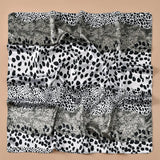 Black Leopard 90*90cm Printed Square Luxury Designers Scarf
