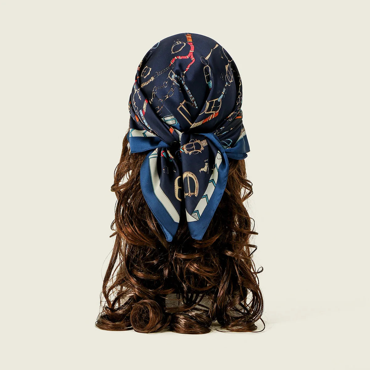 Black Blue Leopard 90*90cm Printed Square Luxury Designers Scarf