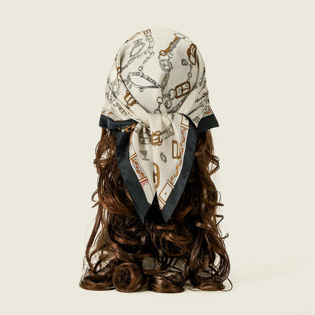 White Black Leopard 90*90cm Printed Square Luxury Designers Scarf