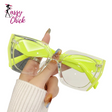 Leopard Anti Blue Ray Retro Myopia Eyeglasses Sassy Chick Logo