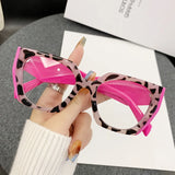 Leopard Anti Blue Ray Retro Myopia Eyeglasses