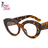 Leopard Big Frame Prescription Eyeglass Sassy Chick Logo