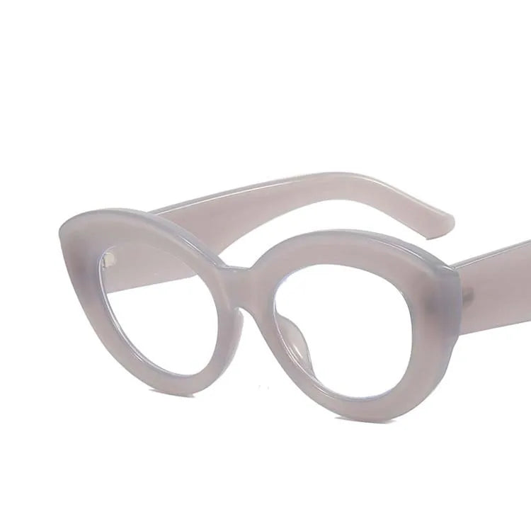 Gray Leopard Big Frame Prescription Eyeglass
