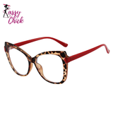 Leopard Computer Gaming Anti Blue-Ray Optical Eyeglasses Sassy Chick Logo