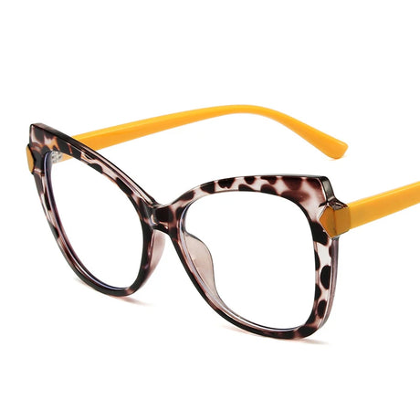 Yellow Leopard Computer Gaming Anti Blue-Ray Optical Eyeglasses