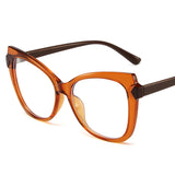 Orange brown Leopard Computer Gaming Anti Blue-Ray Optical Eyeglasses