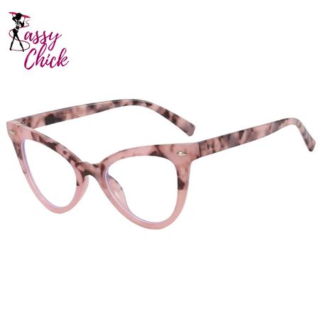 Leopard Frame Computer Eyeglasses Sassy Chick Logo
