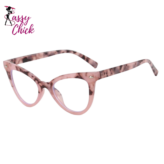 Leopard Frame Computer Eyeglasses Sassy Chick Logo