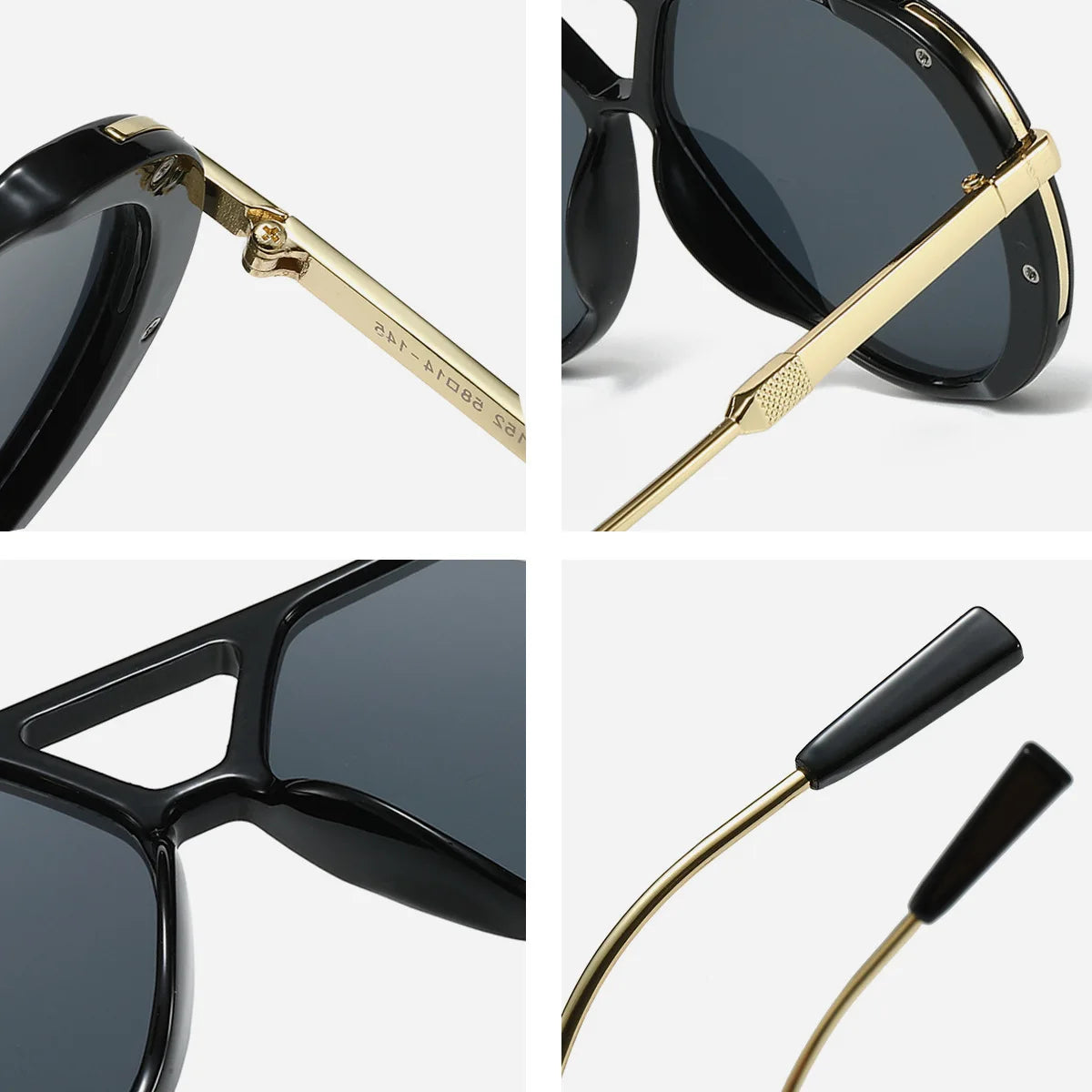Leopard Large Frame Pilot Punk Sunglasses