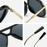 Leopard Large Frame Pilot Punk Sunglasses