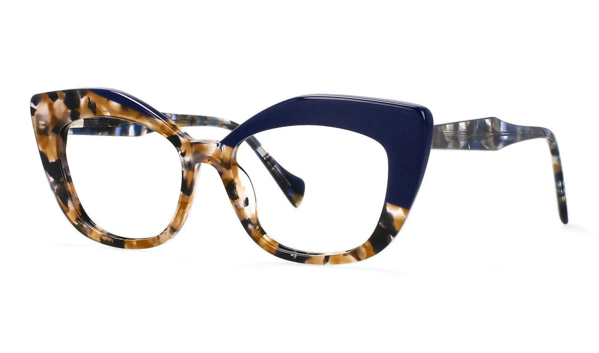 Leopard Oversized Women Eyewear blue