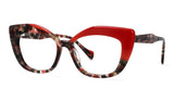 Leopard Oversized Women Eyewear red